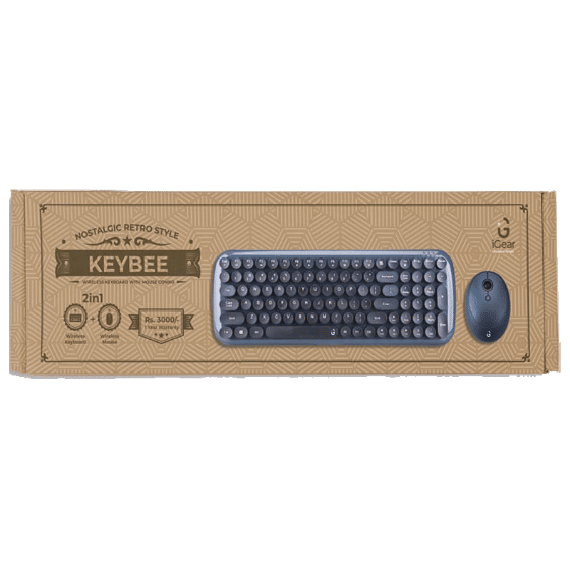 Buy iGear KeyBee Wireless Keyboard & Mouse Combo (1600 DPI, Multicolor